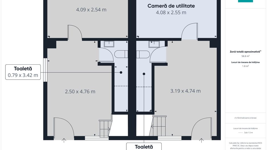 Două duplexuri cu 6 camere, 114mp, zona Confecții - Poză 26