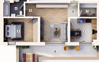 Apartament 2 camere cu loc de parcare inclus - Poză 18