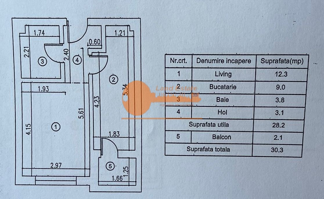 Garsonieră modernă 31 mp – Militari Residence | Construcție 2024 - Schiță 10