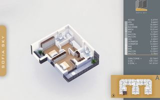 4 camere  duplex -  Titan Pallady  7 min Metrou N Teclu - Schiță 9