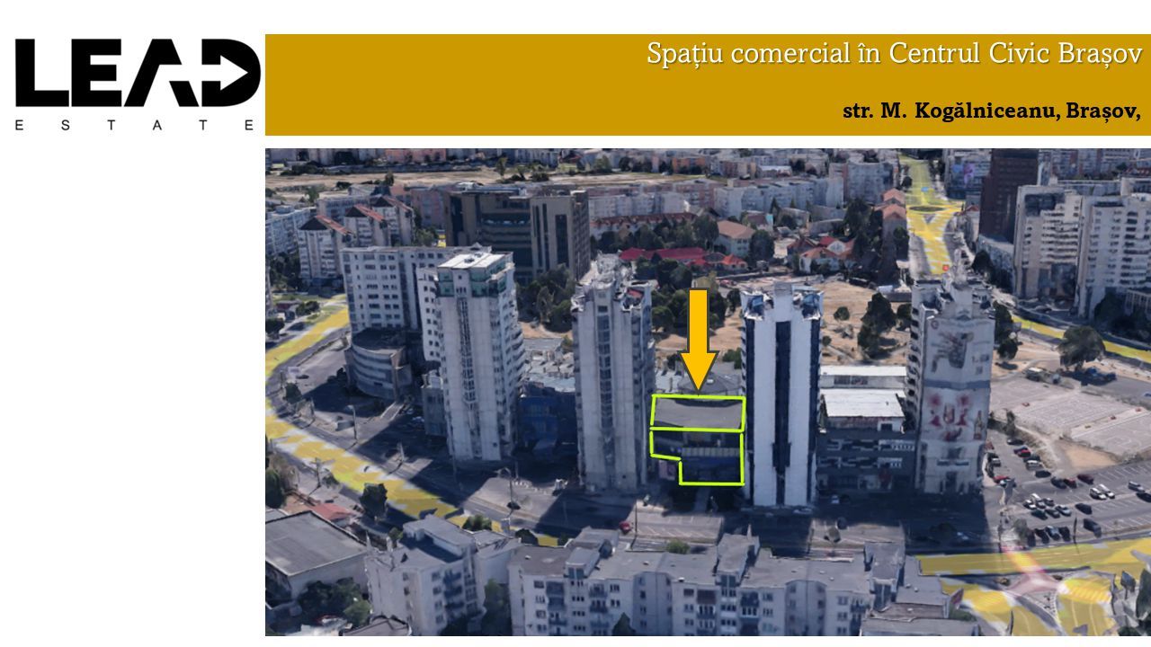 Spatiu comercial de inchiriat, 1974 mp utili, Centrul Civic Brasov! - Poză 1