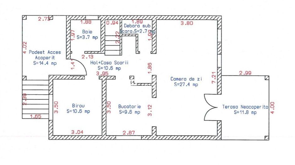 Casă individuală nouă, 5 camere, 3 băi,  teren 427 mp, Cisnădie - Schiță 10