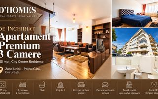 De Închiriat | Apartament Premium 3 Camere | 115 mp | Parcul Carol - Poză 1
