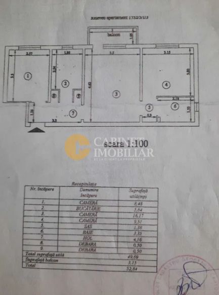 Etaj1, zona Mircea cel Batran, apartament cu 3 camere - Poză 1