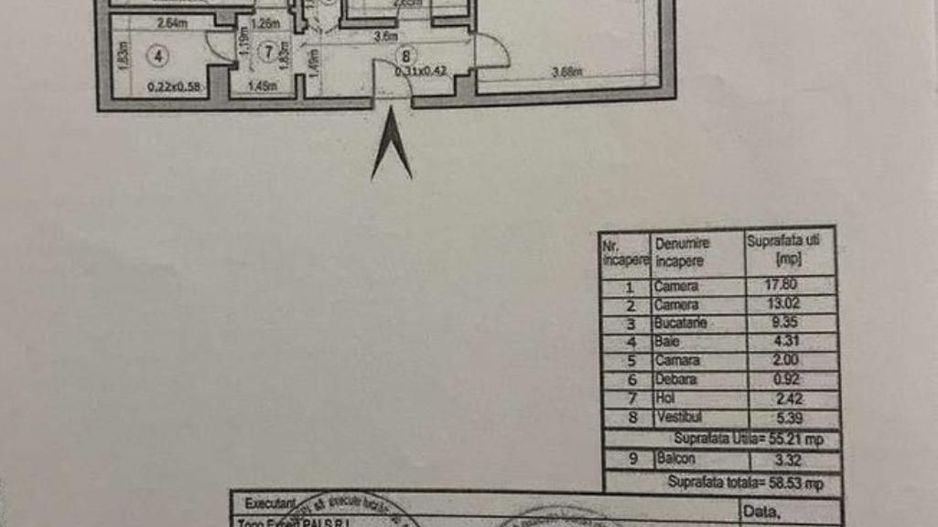 APARTAMENT 2 CAMERE | FINISAT | CENTRALA PROPRIE | MALL VITAN - Schiță 13