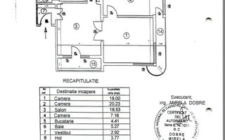 3 CAMERE | BLOC INDIVIDUAL FĂRĂ RISC | CENTRALĂ TERMICĂ | ZONA DACIA - EMINESCU - Schiță 8