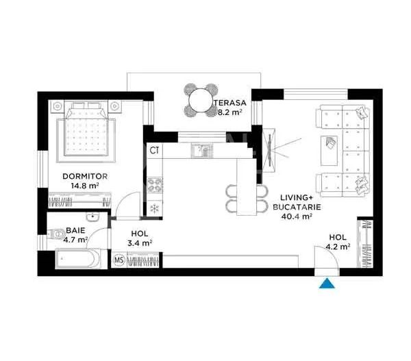 Vânzare, apartament 2 camere în zona Străulești - Poză 13