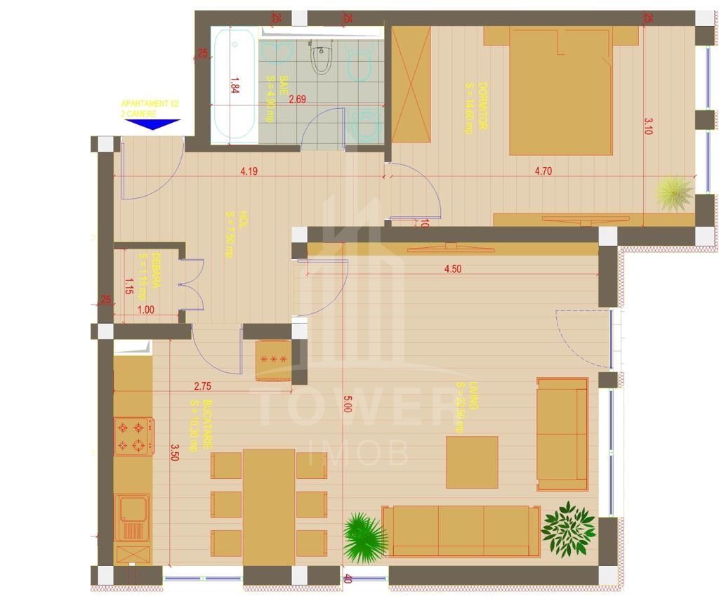Apartament 2 camere cu grădină | Selimbar - Poză 7