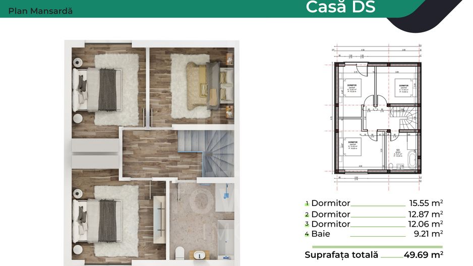 Casă individuală INDEPENDENTĂ ENERGETIC - CARTIER NOU - Poză 6