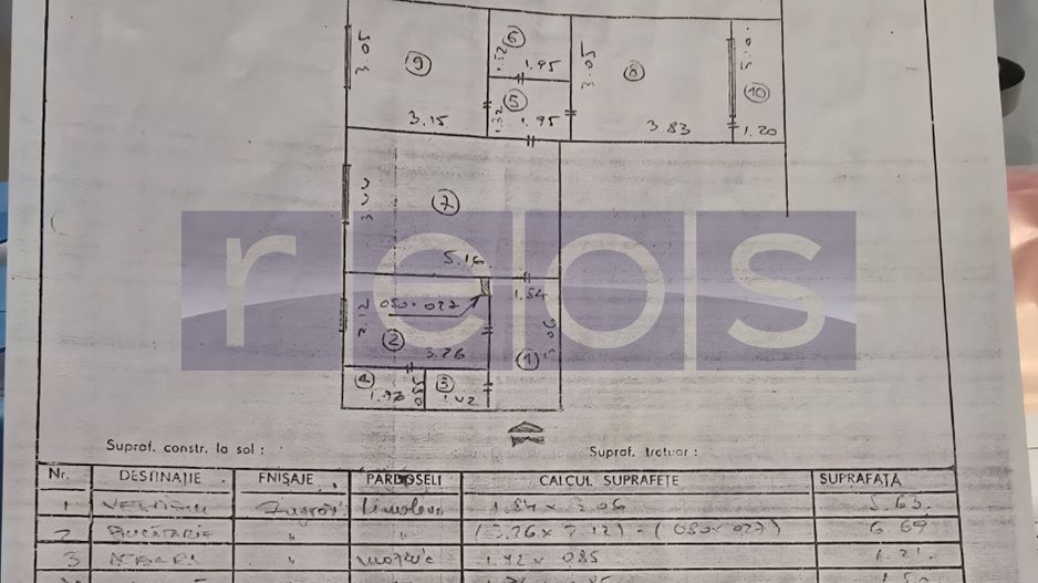 DE VANZARE AP 3 CAMERE 63 MP DRUMUL TABEREI | SEMIDECOMANDAT | METROU - Schiță 8