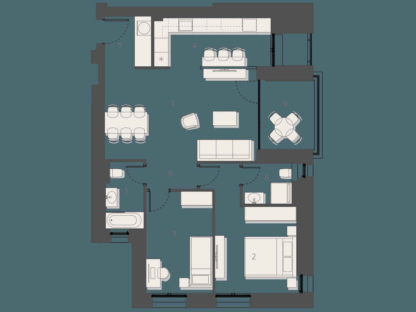 Apartament 3 camere de inchiriat - Pipera - Poză 9