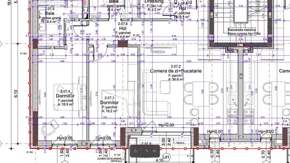 Apartament 3 camere 92 mp | Etaj 2 | Zonă premium – Gheorgheni - Schiță 15