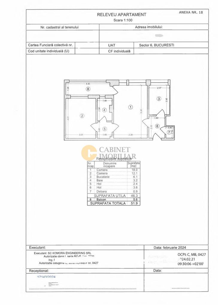 2 Camere - 52MP | Renovat - Utilat | Metrou Lujerului - 5 minute - Schiță 10
