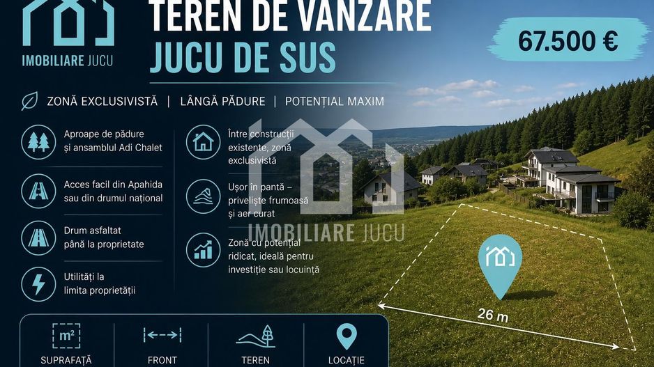 Teren Premium 926 mp în Jucu de Sus | Zonă Exclusivistă lângă Pădure - Poză 1