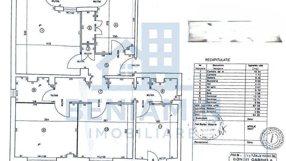 4 Decomandate-Bulevard 1 Mai la M-uri-Etaj 3-Suprafata 95mp-Liber - Poză 9