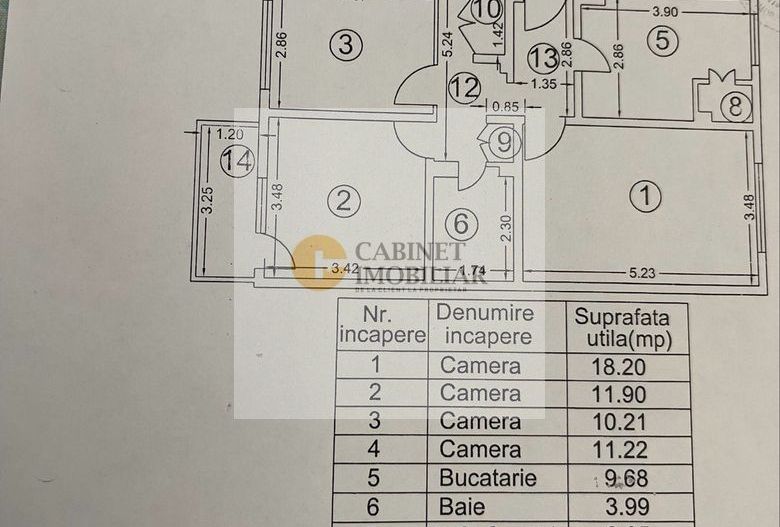 4 Camere - 85MP | Decomandat | 1/4 | Credit | 1983 | M Gorjului-5 min - Schiță 21
