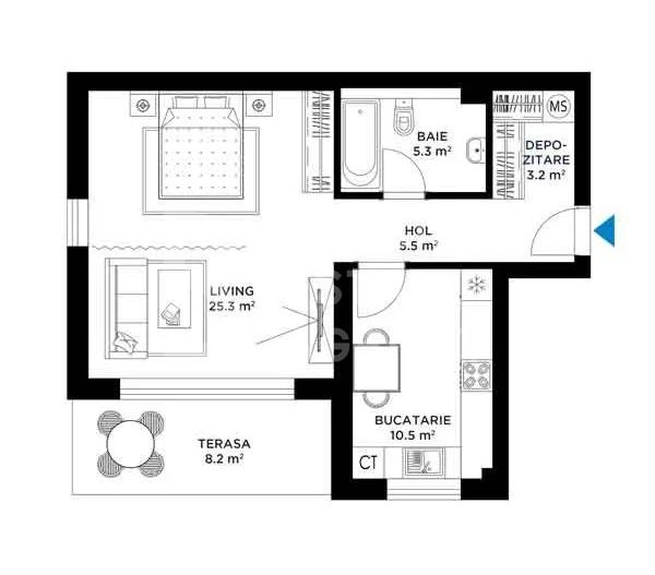 Vânzare, Studio dublu în zona Străulești - Poză 13