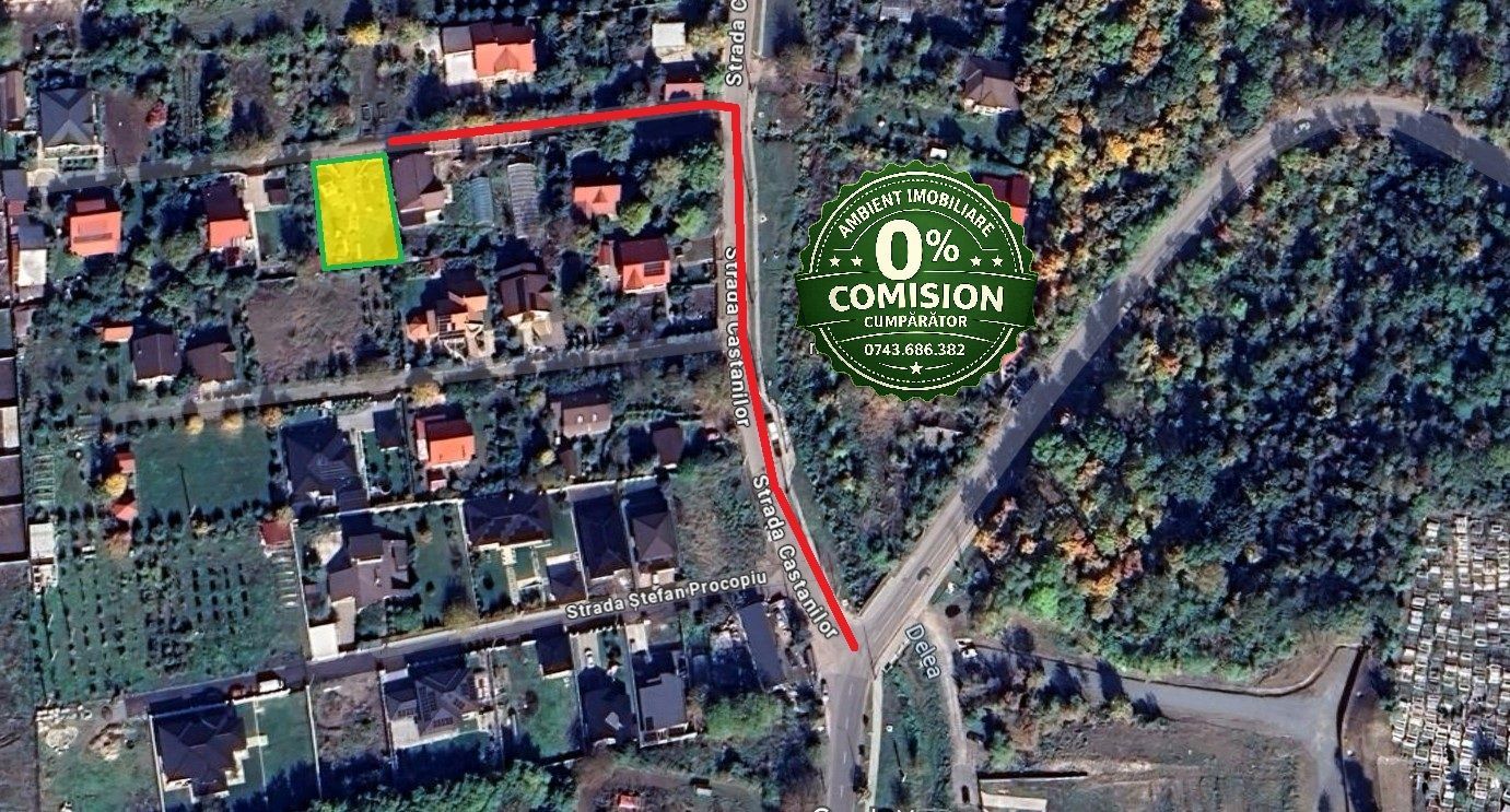 Teren intravilan 550 mp, cu toate utilitățile, zona CASTANILOR; - Poză 2