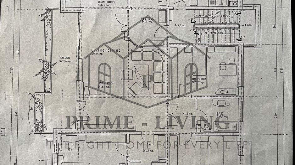 APARTAMENT  SUPERB CU 4 CAMERE LA INCHIRIERE LANGA PARCUL HERATSRAU - Schiță 9