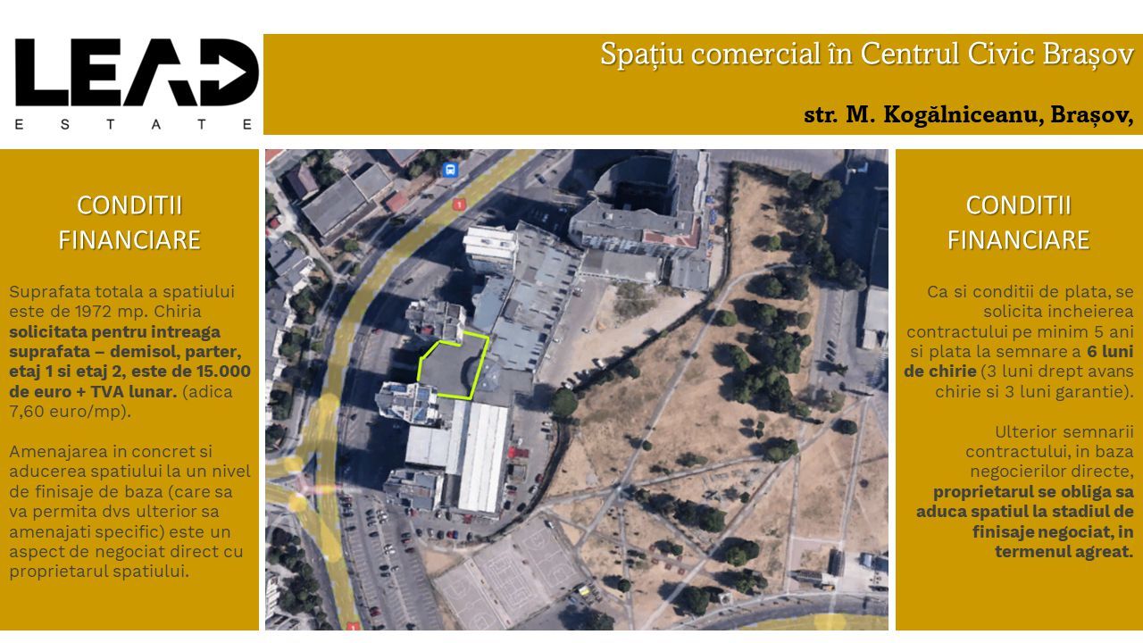 Spatiu comercial de inchiriat, 1974 mp utili, Centrul Civic Brasov! - Poză 8