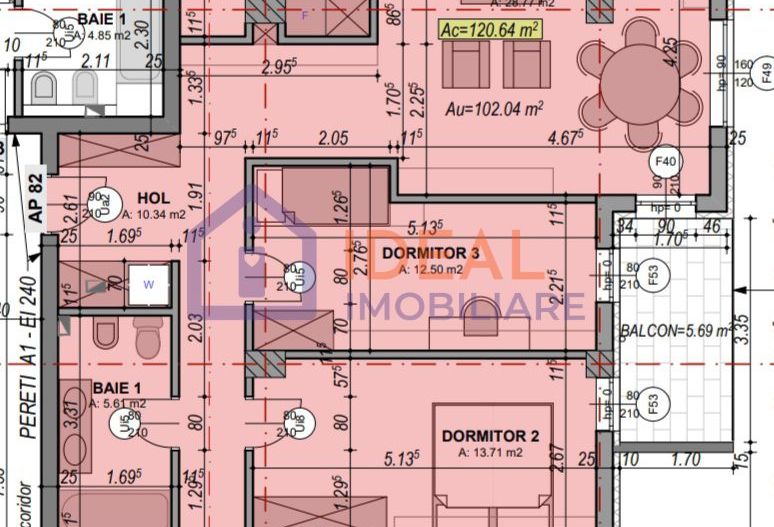 Apartament generos cu 4 camere si balcon,  102 mp utili, zona Turnisor - Poză 11