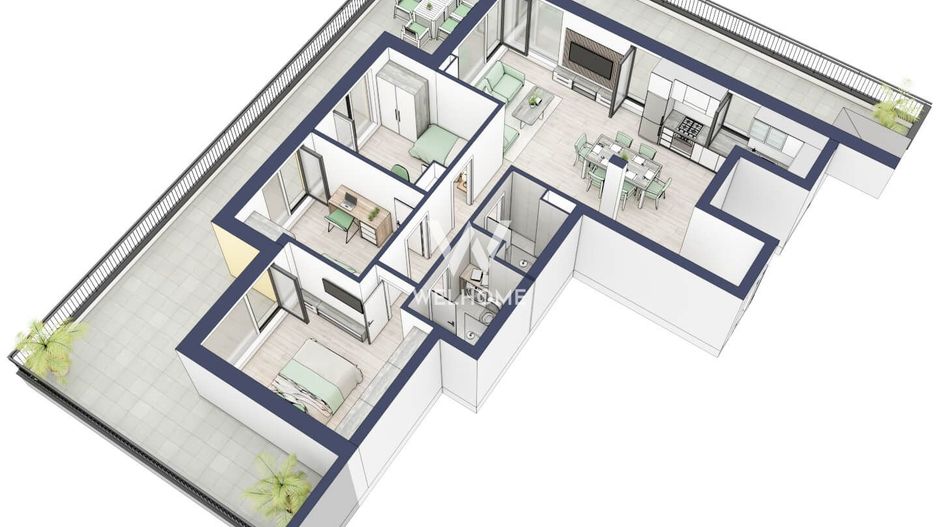 Penthouse terasa 107mp, Sibiu, Turnisor COMISION 0 - Poză 3