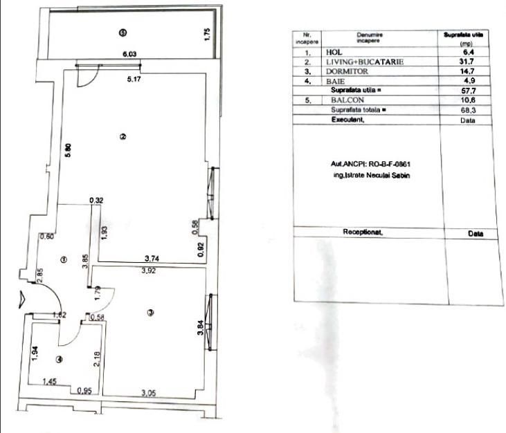 Apartament 2 camere Pipera Loc de parcare inclus in pret - Schiță 10