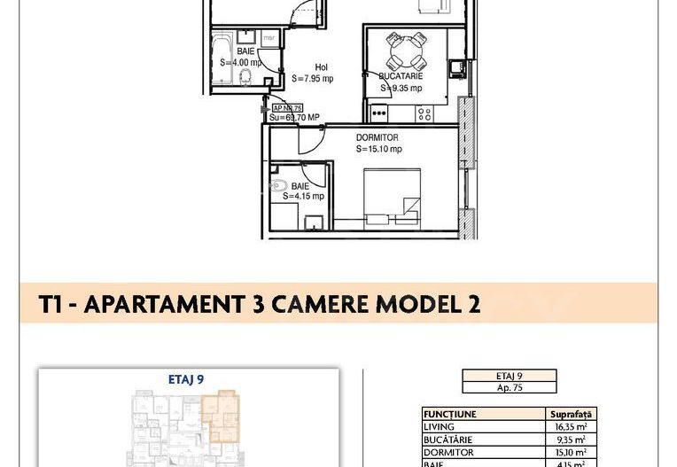 Apartament cu 3 camere - Apărătorii Patriei, sector 4, București - Poză 6