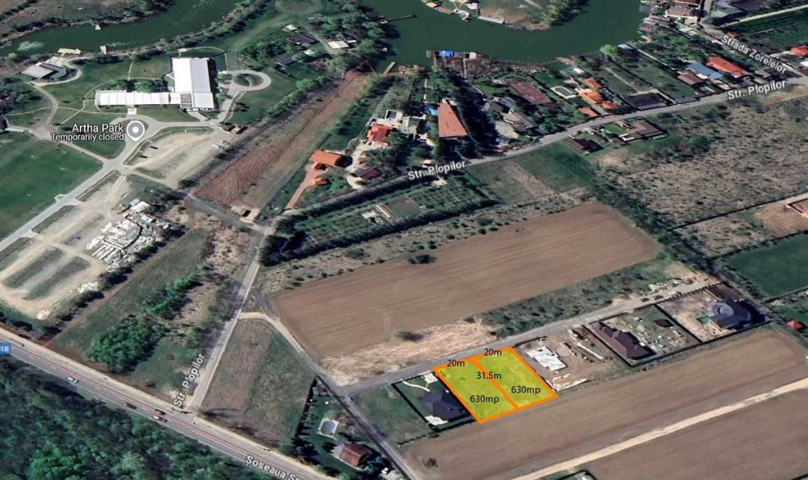 Snagov,  teren, intravilan de 630mp, cu front 20m - Poză 2