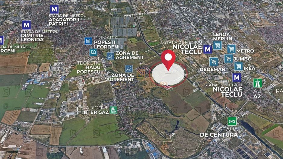 Teren intravilan 1100 mp | Deschidere 31,53 ml | Zona mixta P+4 - Poză 3