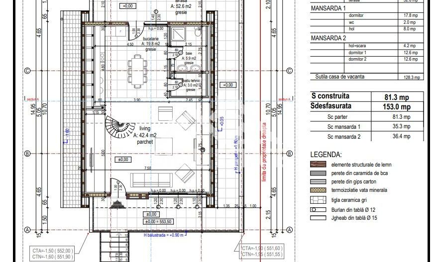 Casa / Cabana A-Frame moderna, 4 camere – Investitie - Schiță 17