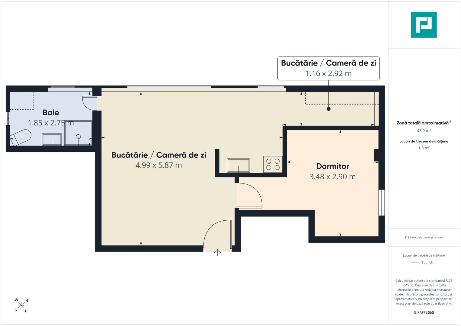 Apartament modern cu 2 camere în Alfa - Poză 5