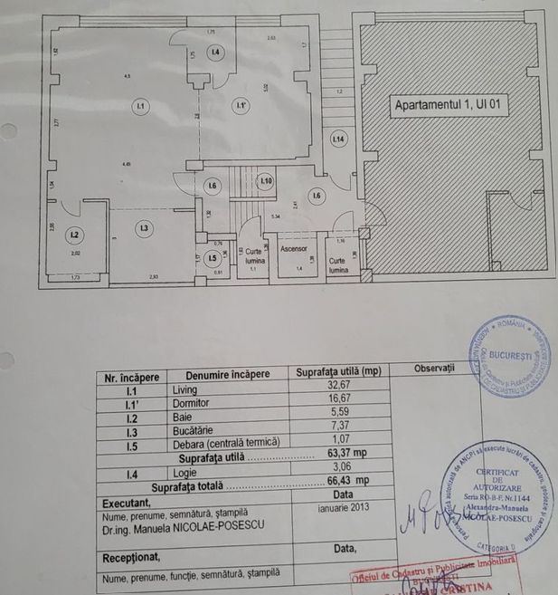 2 camere, Dorobanti Beller - Schiță 16