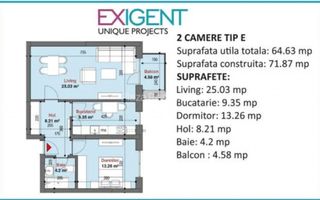 Apartament 2 camere+parcare Exigent Plaza Lujerului - Poză 17