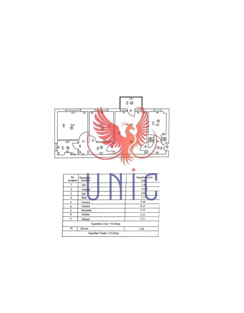 Apartament 3 camere Rovine et 3/4 - Schiță 10