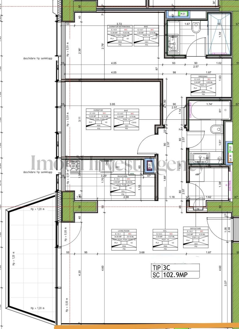 Apartament 3 camere de vanzare Fabrica de Glucoza - Schiță 17