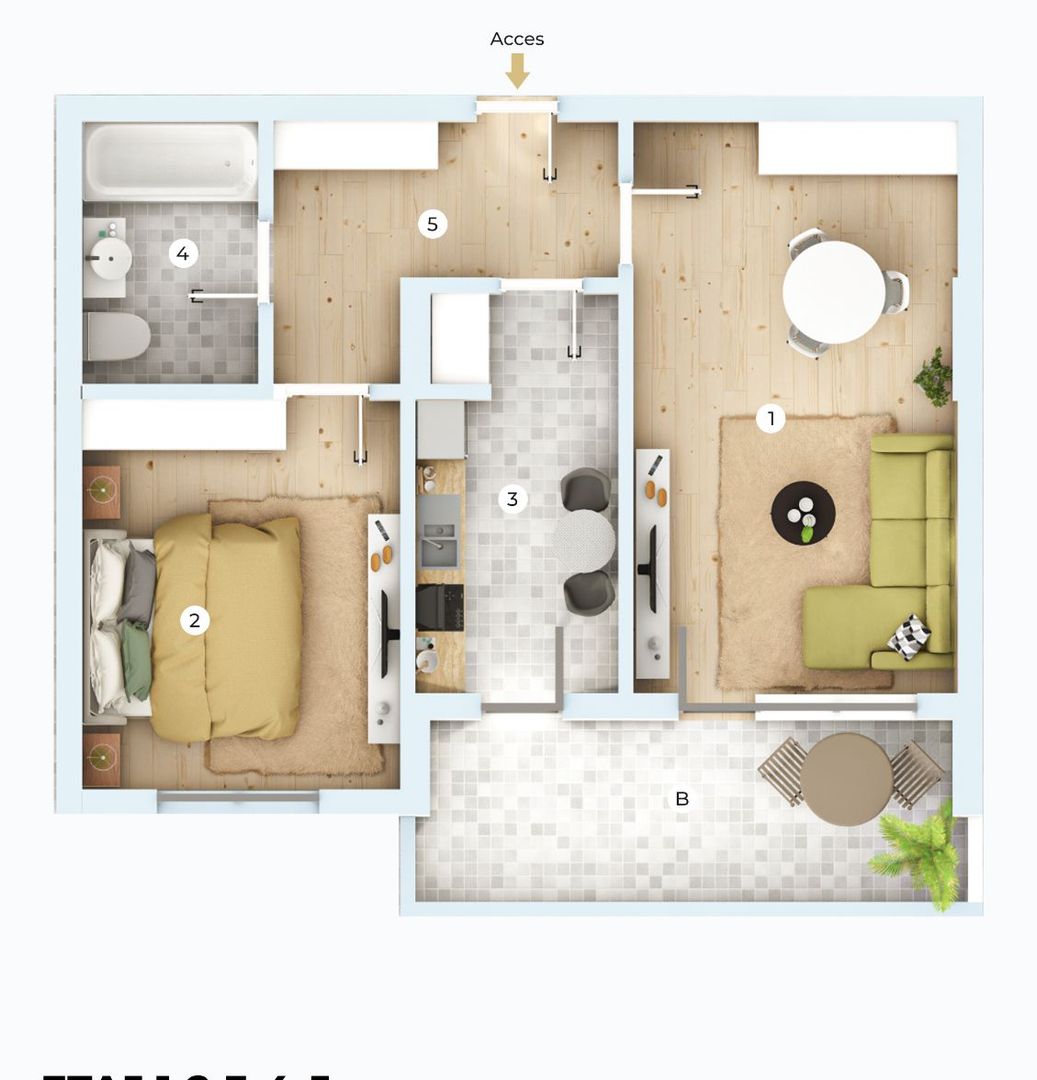 Apartament 2 camere, vedere mixta,etaj 1,aproape metrou - Poză 1