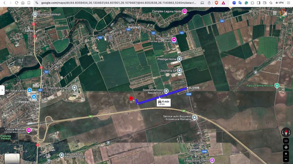 Teren intravilan cu destinatie rezidentiala 55.515 mp Balotesti - Poză 6