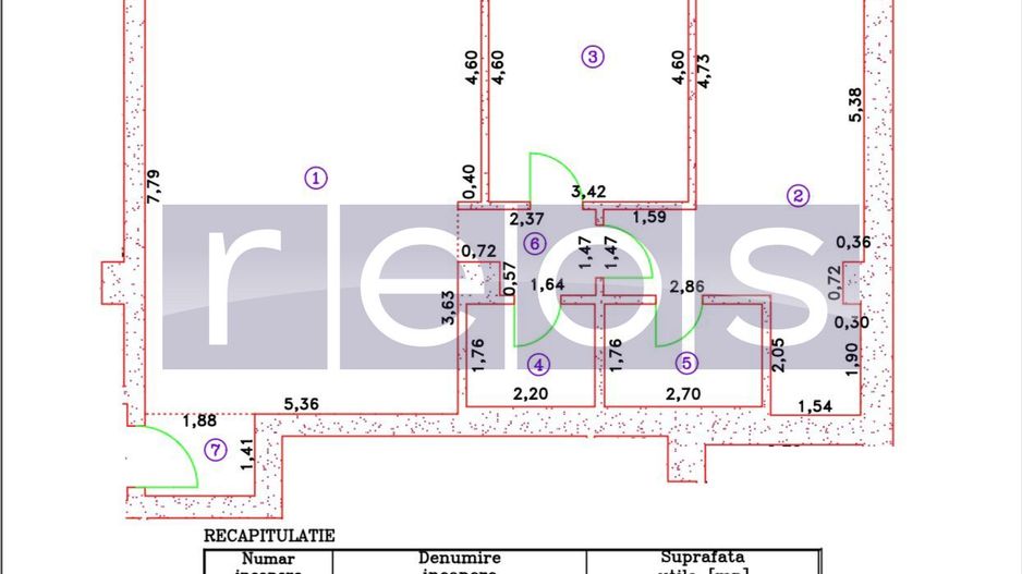 VANZARE APARTAMENT 101MP | 3 CAMERE | MOBILAT-UTILAT LUX | TERASA 26MP - Schiță 37