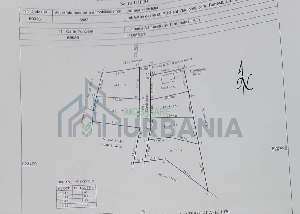 Terenuri intravilan în satul Vladiceni, comuna Tomești - Poză 8