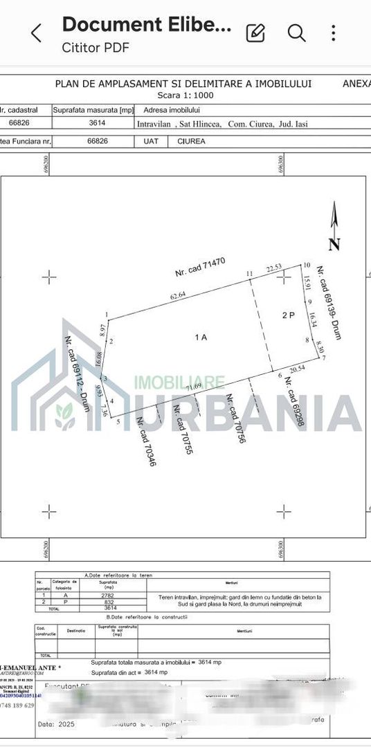 Teren Hlincea 3600 sau 1000 mp str Cortez - Poză 2