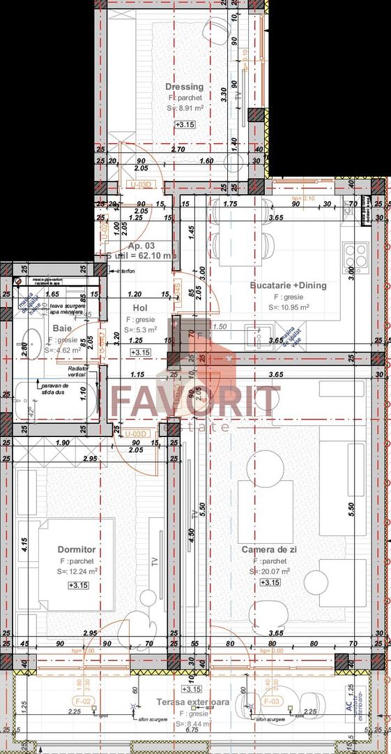Decomandat. Terasa generoasa. Spatiu de depozitare in Pod. - Schiță 17