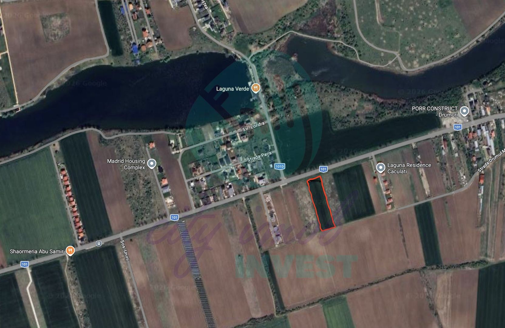 Teren intravilan la sosea | 6.439 mp | lângă Laguna Verde | Investiție - Poză 1