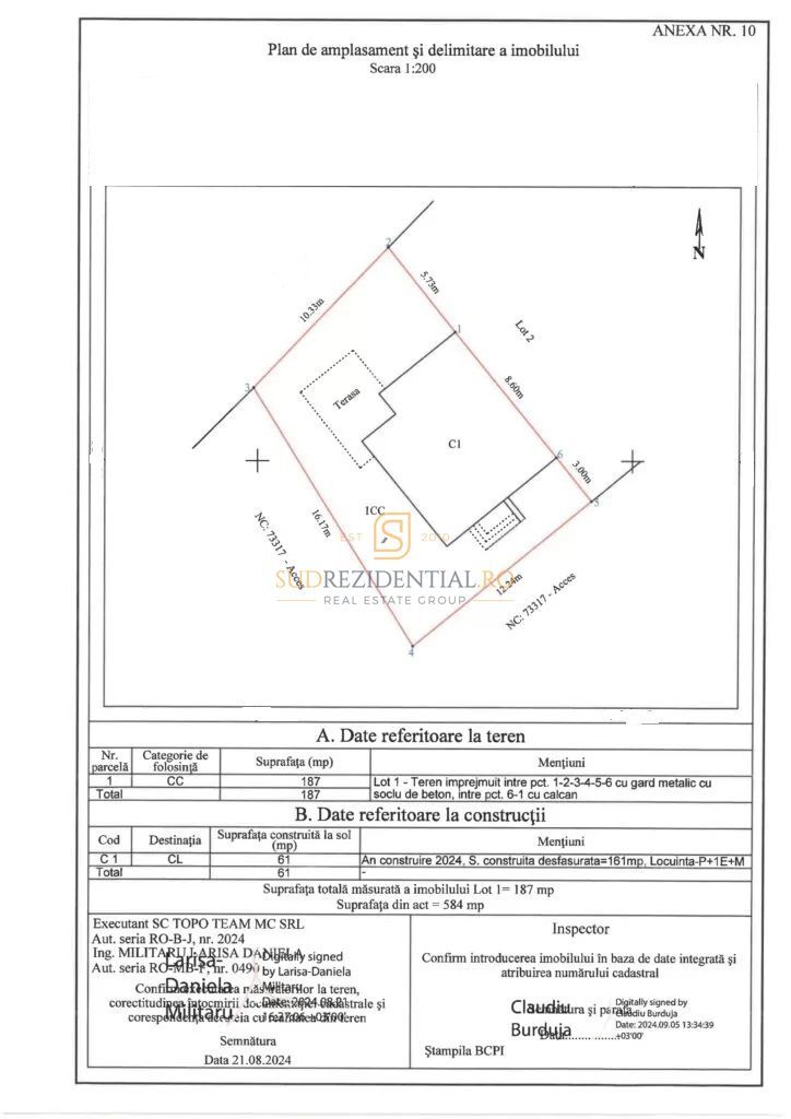 Vila excelenta tip duplex, P+1+Mansarda, Comuna Berceni - Schiță 7