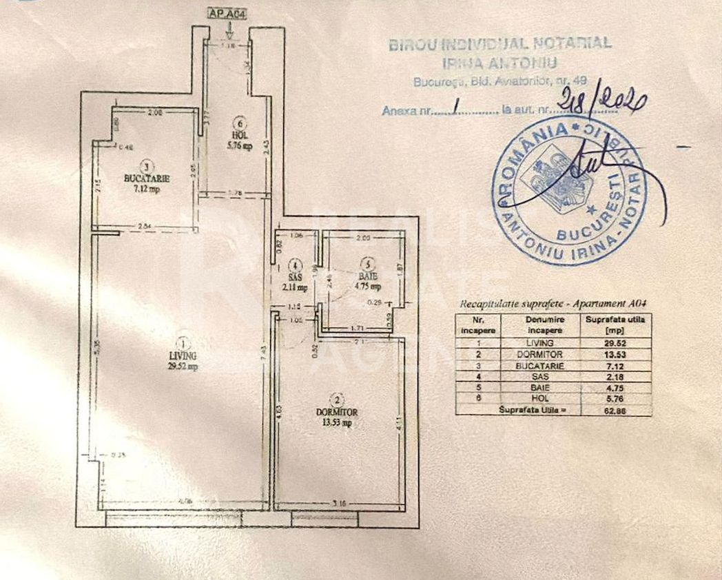 Apartament 2 camere Mobilat si Utilat, Design Exclusiv, Piața Unirii - Schiță 20