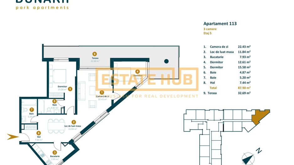 Apartament cu CF 3 camere recompartimentate in 4 camere langa viitorul Parc Est - Poză 1