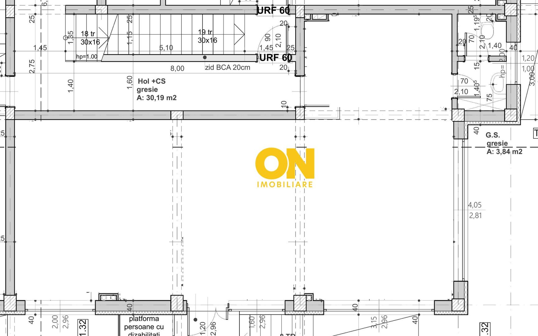 Spatiu nou de birouri, 80,5 mp + boxa de 12 mp, zona Centru - Schiță 2