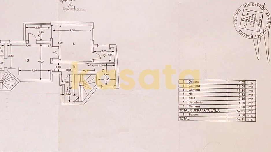 2 Camere | Clădire Interbelică | Centrala proprie | Acces stradal - Schiță 21