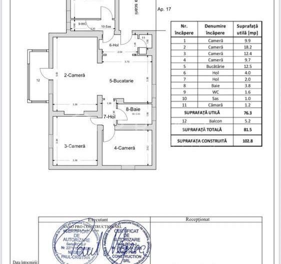 Apartament cu 4 camere | Suprafață generoasă 81mp  | Dâmbu Pietros - Poză 14