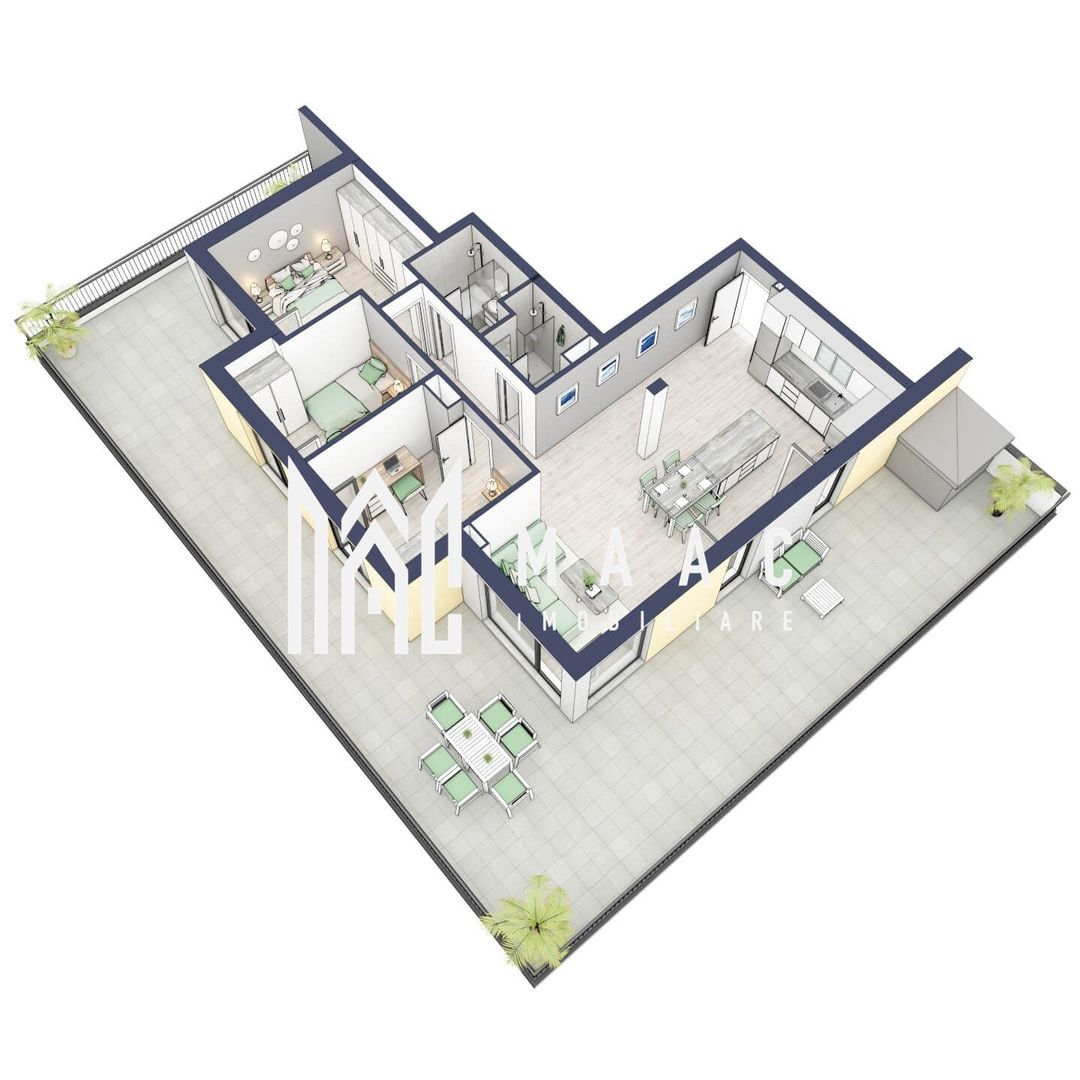 Penthouse 3 camere | Etaj 4 | Terasa 108 mp | Turnisor - Poză 3